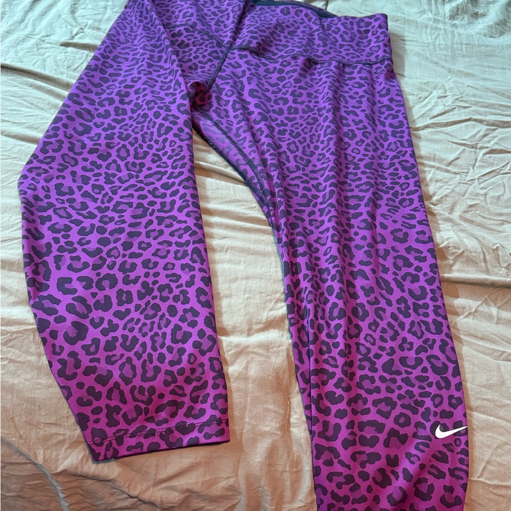 Nike Purple Animal Print Leggings